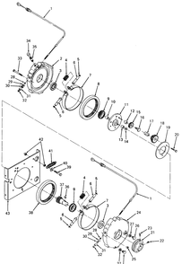 Forward/Reverse Transmission Assembly Diagram and Parts List for 085 169110100-GMT Cub Cadet Generator